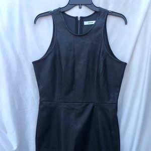 Faux leather dress